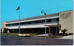 ST PETERSBURG, FL Florida   Central Plaza POST OFFICE  1960  T-BIRD Car Postcard