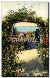 The Cote d & # 39Azur - Jardin Fleuri Old Postcard