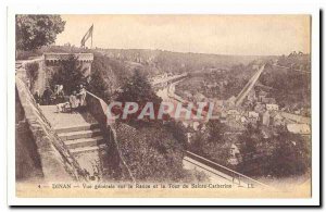 Dinan Old Postcard General view on the Rance and the Tower of St. CAtherine