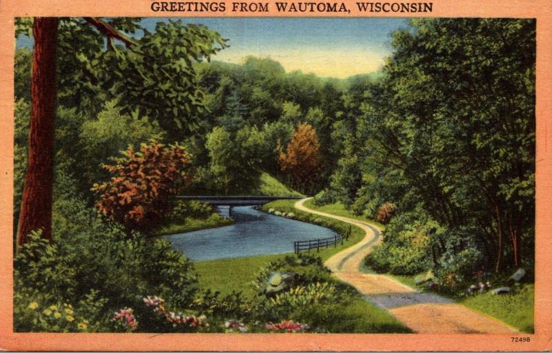 Wisconsin Greetings From Wautoma 1951