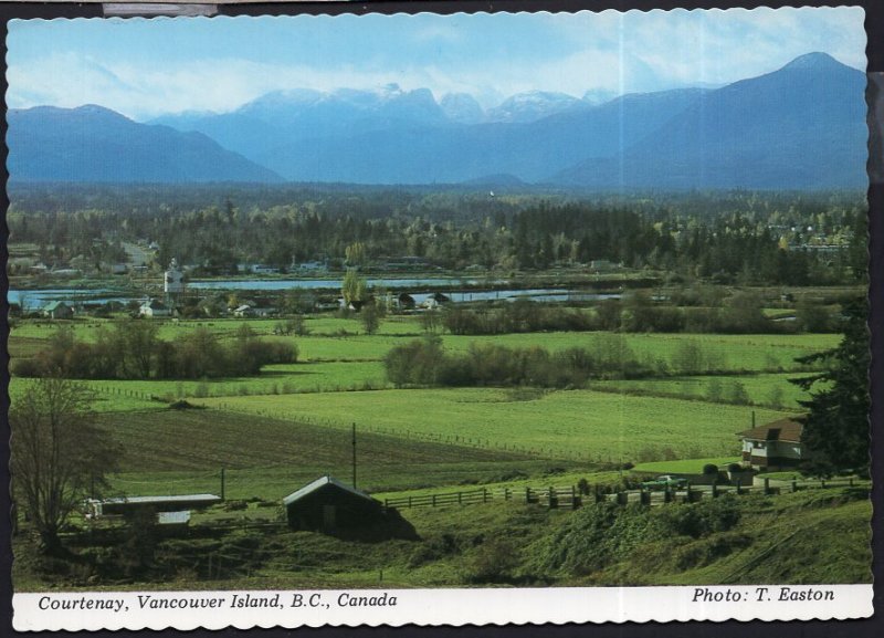 British Columbia View of COURTENAY Central VANCOUVER ISLAND - Cont'l 1980s-1990s