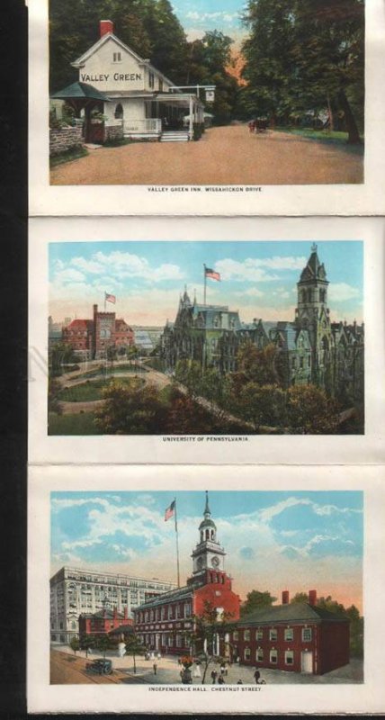 060374 USA Historical Philadelphia old set of 9