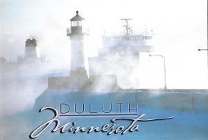 Duluth Minnesota Ice Covered Ship & Lighthouse  4 by 6