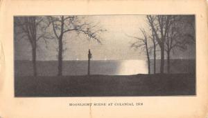 Virginia ? Colonial Inn Moonlight Scene Antique Postcard K82634