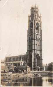 uk50786 st botolphs church boston real photo uk