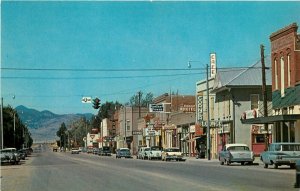 Vintage Postcard Whitehall MT Street Scene with Signs, Jefferson County unposted