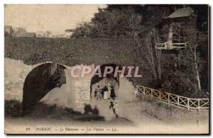 Old Postcard Pornic The castle's vaults