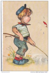 AS: Bonnie, Little Sailor Boy Fishing, Fish Jumping Out of Water, 30-50´s