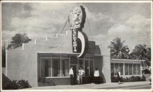 West Palm Beach FL Kitty's Restaurant North Broadway c1940s Postcard