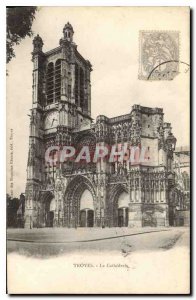 Postcard Old Troyes La Cathedrale