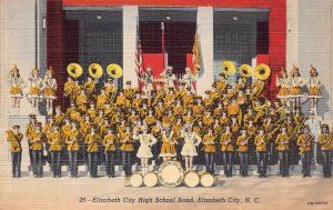 J92/ Elizabeth City North Carolina Postcard Linen High School Band  377