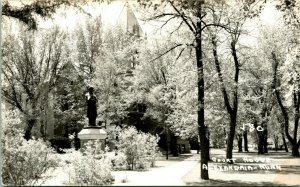 RPPC Alexandria Minnestota MN Douglas County Court House Snow Scene UNP Postcard