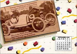 Calendar Card September 1988 Edward O'Donnell In His Duesenberg Race Car