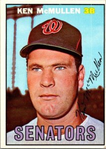 1967 Topps Baseball Card Ken McMullen Washington Senators sk1918