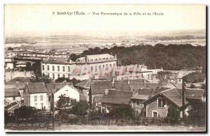 Old Postcard Saint Cyr l Ecole Panoramic View of the City and The School