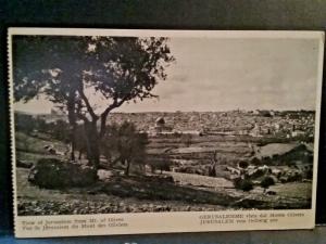 Postcard  RPPC View of Jerusalem from Mt. of Olives.    Z6