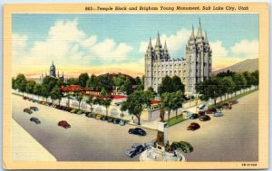 M-93116 Temple Block & Brigham Young Monument Salt Lake City Utah USA