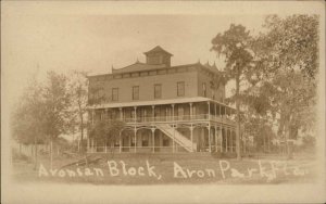 Avon Park FL Avonian Block c1910 Real Photo Postcard