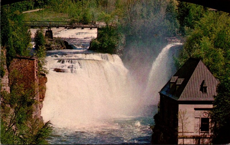 New York Ausable Chasm Rainbow Falls 1968