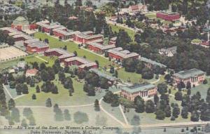 North Carolina Durham Aerial View Of The East Or Woman's College Campus ...