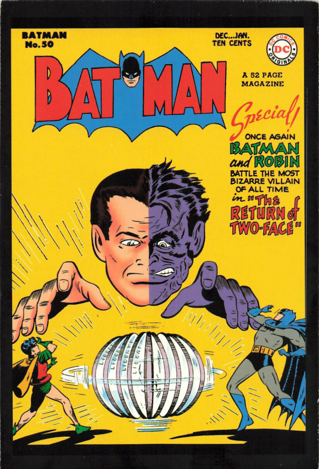 Postcard The Art Of Vintage DC Comics Batman 50 December 1948 | Topics -  Cartoons & Comics - Comics, Postcard / HipPostcard