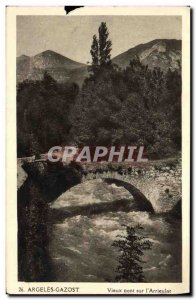 Old Postcard Argeles Gazost Old Bridge on L Arrieulat