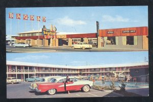 LAS VEGAS NEVADA BAGDAD INN 1955 OLDSMOBILE OLD CARS VINTAGE POSTCARD