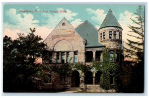 c1910 Newberry Hall Ann Arbor Michigan MI Antique Unposted Postcard