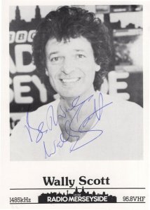 Wally Scott Radio Merseyside Vintage Hand Signed Card Photo