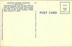 1950s National Horse Show Toronto Canada .75 Cent Admission Linen Postcard 5-100 