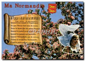 Modern Postcard Ma Normandie Folklore Woman