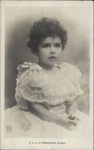 Italy - Princess Iolanda Principessina c1910 Real Photo Postcard