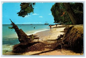 c1960's Beach Scene St. James Coast Barbados West Indies Posted Postcard