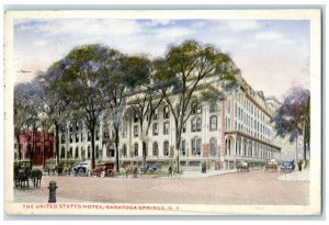 c1910 The United States Hotel & Restaurant Saratoga Springs New York Postcard