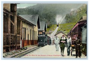 1909 Leaving The Base Summit Depot Train Station Mount Washington NH Postcard