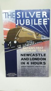 The Silver Jubilee  London to Liverpool 4 Hrs LNER Railway Advertising Postcard