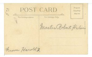 Greeting - Christmas. Santa Claus, Red Suit ca 1912 (stain)