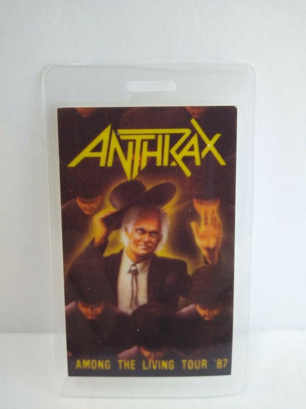 Antrax 1987 Among The Living Tour Vintage Backstage Pass Original Heavy Metal 