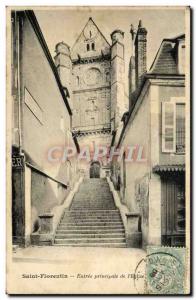 Old Postcard St Florentin main entrance l & # 39Eglise