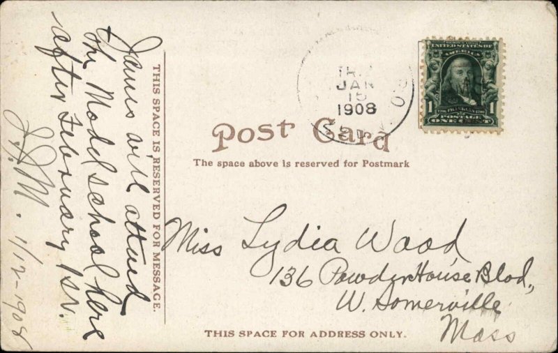 Aberdeen South Dakota SD Northern Normal & Industrial School c1910 Postcard