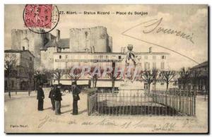 Niort - Statue Ricard - Place du Donjon Old Postcard