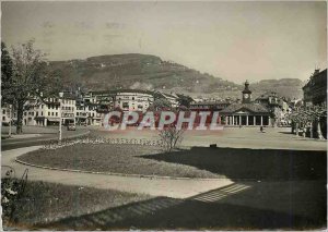 Modern Postcard Vevey Place du Marche and Mont Pelerin