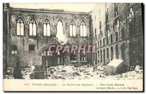 Old Postcard Ypres The Cloth Hall Drapers Army