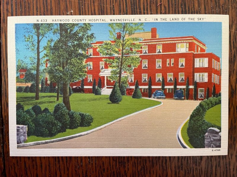 Vintage Postcard 1930-1945 Haywood County Hospital, Waynesville, North Carolina