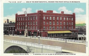 The River Inn Hotel in the Business District Fergus Falls Minnesota