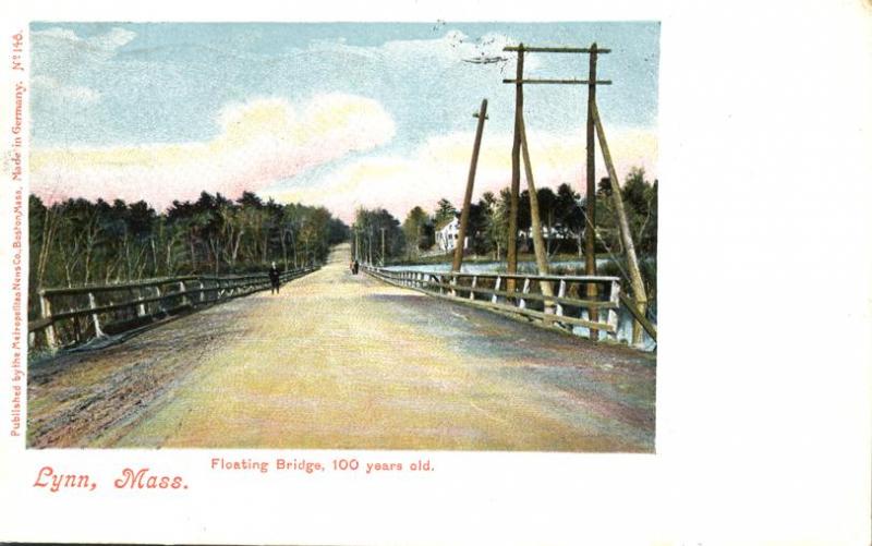 Floating Bridge - 100 Years Old - Lynn MA, Massachusetts - pm 1905 - UDB