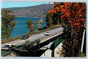 1960 Warren Pennsylvania Postcard Bridge Route 59 Over Former Devil Elbow Kinzua