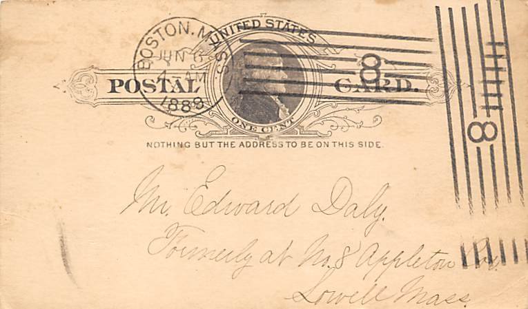 Postal Cards, Late 1800's 1889 