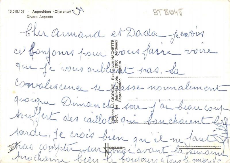 BT8045 Angouleme divers aspects          France