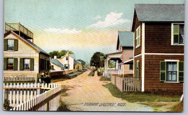 K30/ Nantucket Island Massachusetts Postcard c1910 Broadway Siasconset 65